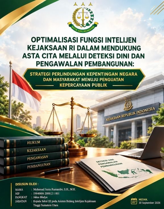 OPTIMALISASI FUNGSI INTELIJEN KEJAKSAAN RI DALAM MENDUKUNG ASTA CITA MELALUI DETEKSI DINI DAN PENGAWALAN PEMBANGUNAN:  STRATEGI PERLINDUNGAN KEPENTINGAN NEGARA  DAN MASYARAKAT MENUJU PENGUATAN  KEPERCAYAAN PUBLIK (Makalah Peserta Asesmen Jabatan Eselon II
