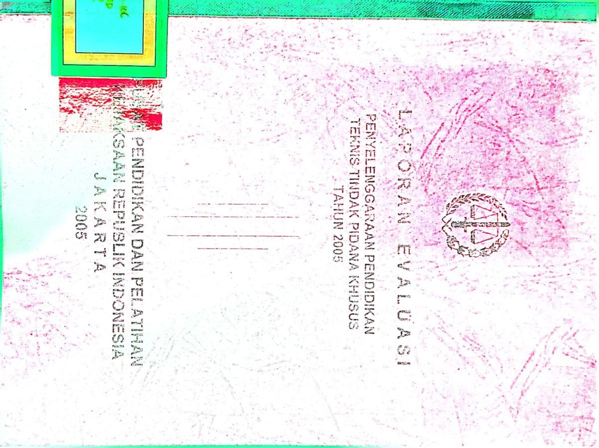 PENYELENGGARAAN PENDIDIKAN TEKNIS TINDAK PIDANA KHUSUS TAHUN 2005