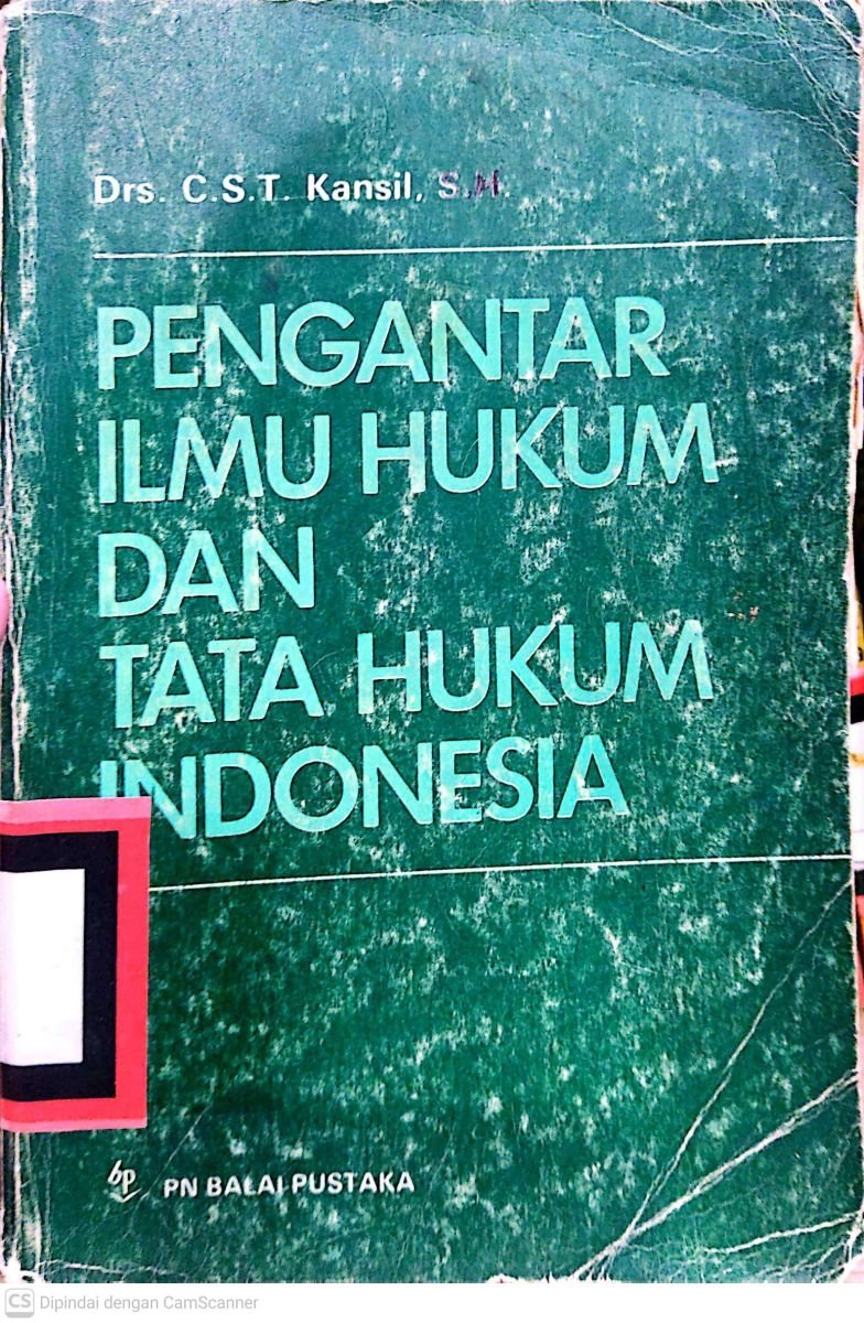 Pengantar ilmu hukum dan tata hukum indonesia