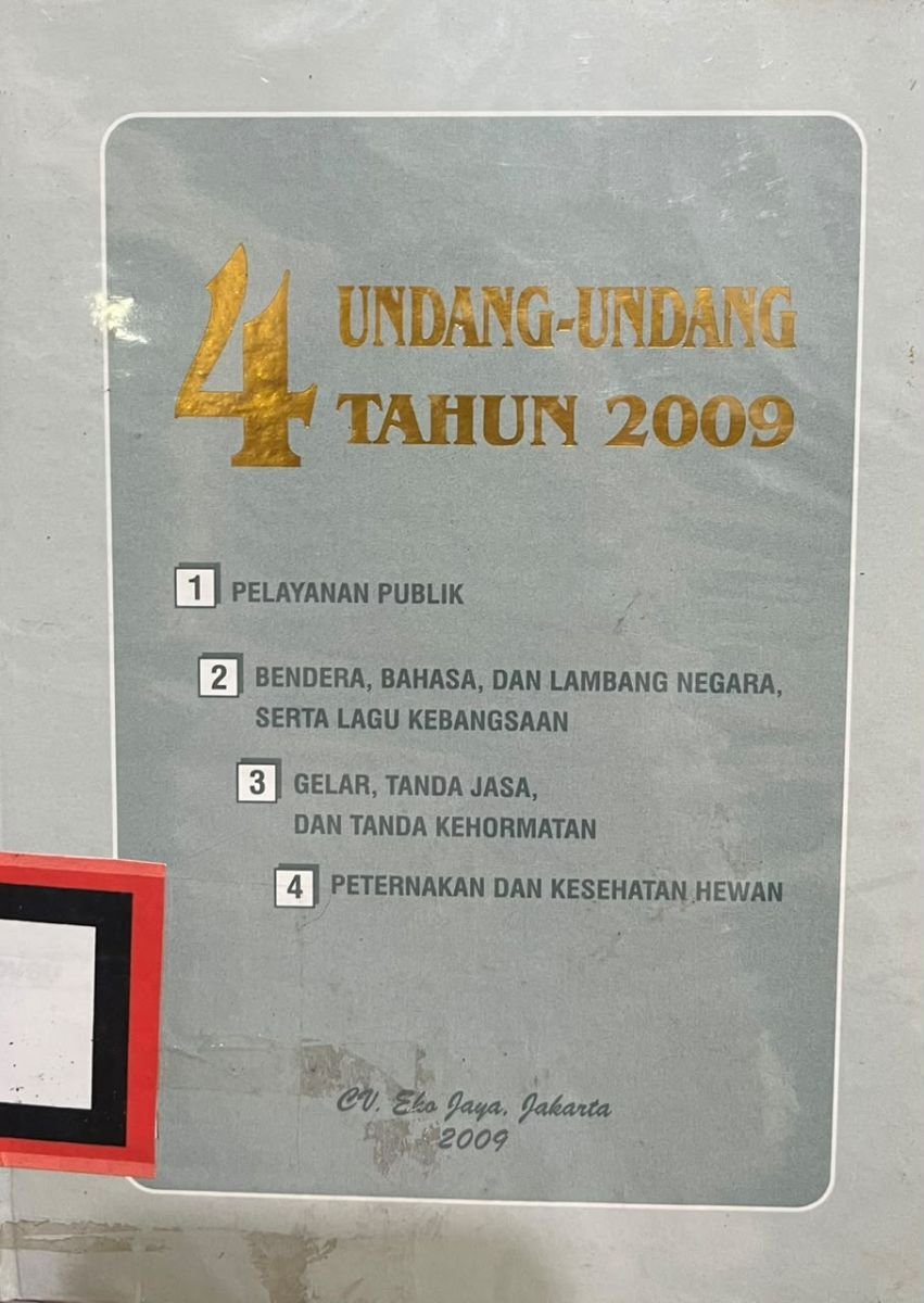 4 undang undang tahun 2009