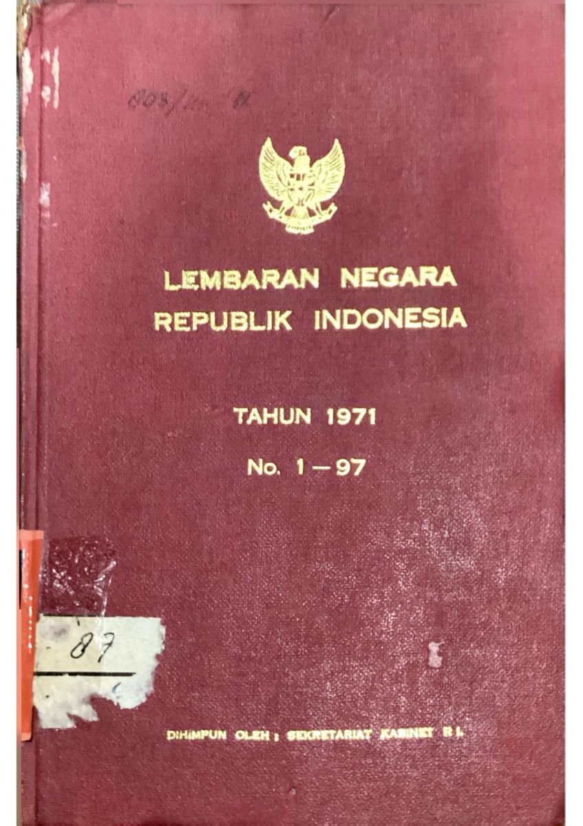 Lembaran negara republik inndonesia tahun 1971 no 1-97