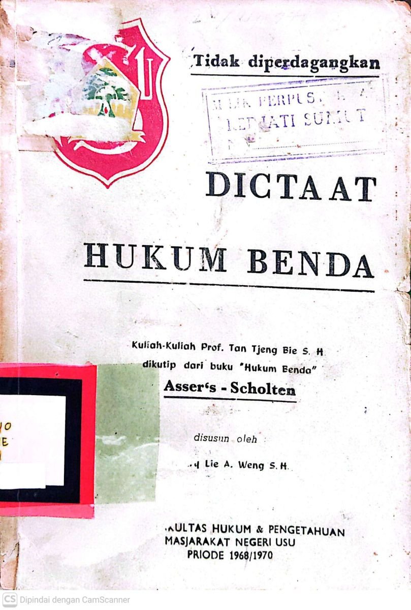 DICTAAT HUKUM BENDA