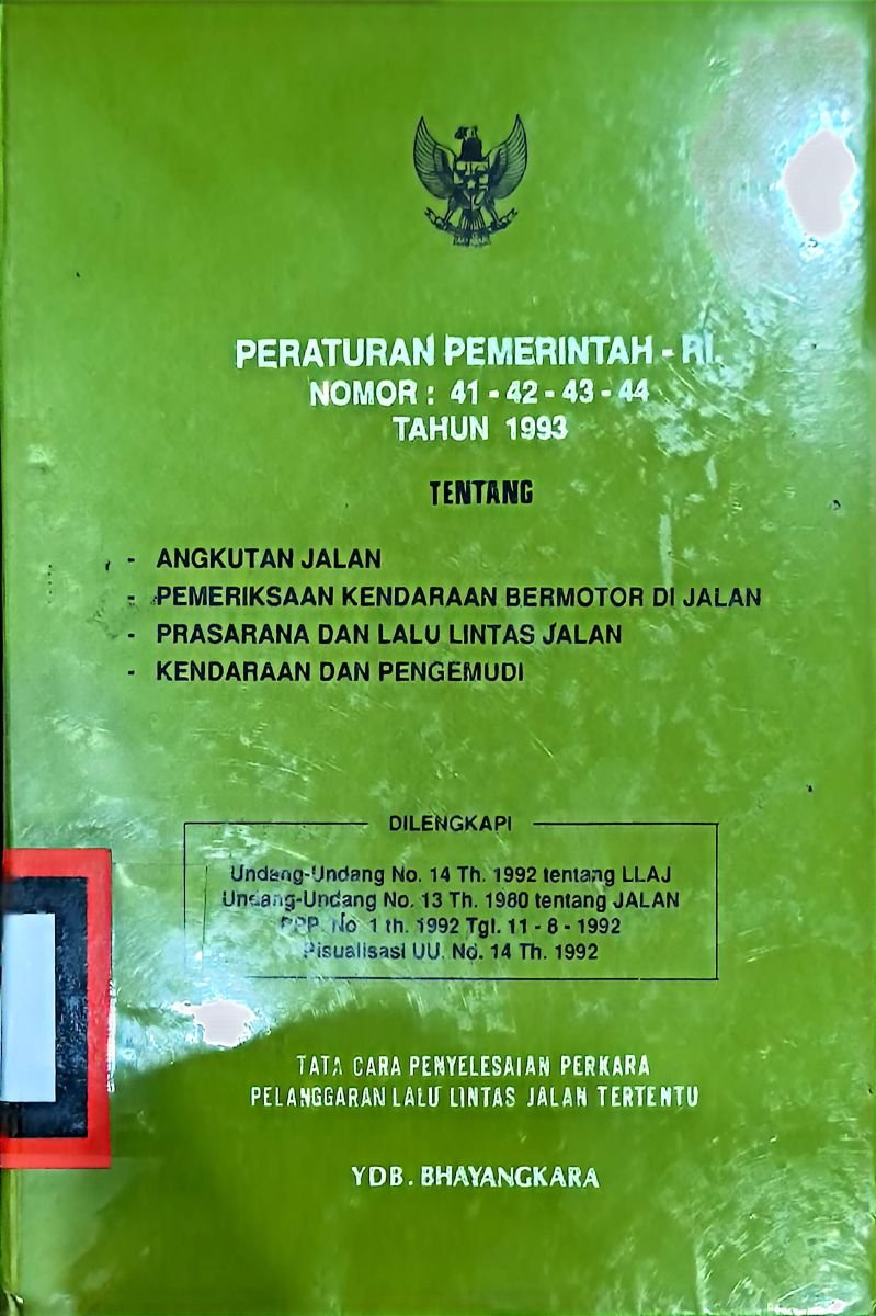 PERATURAN PEMERINTAHAN -RI NOMOR : 41