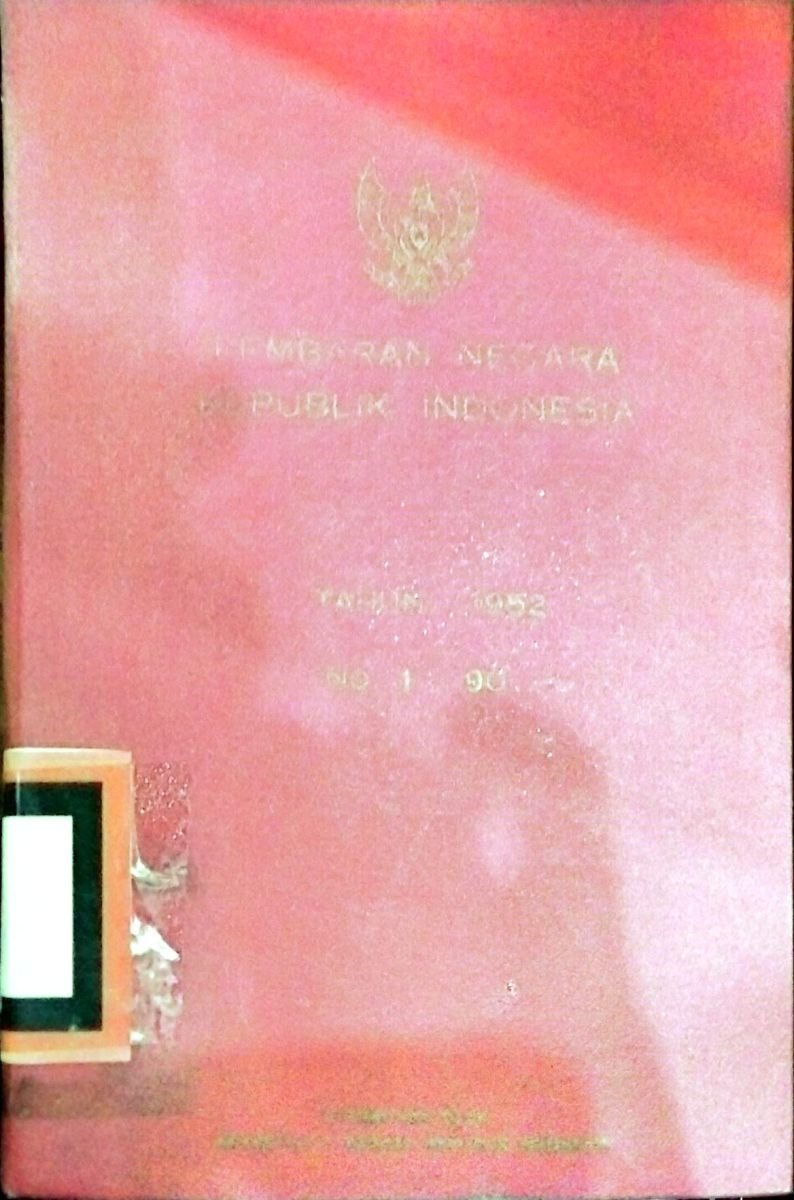 lembaran negara republik indonesia tahun 1952