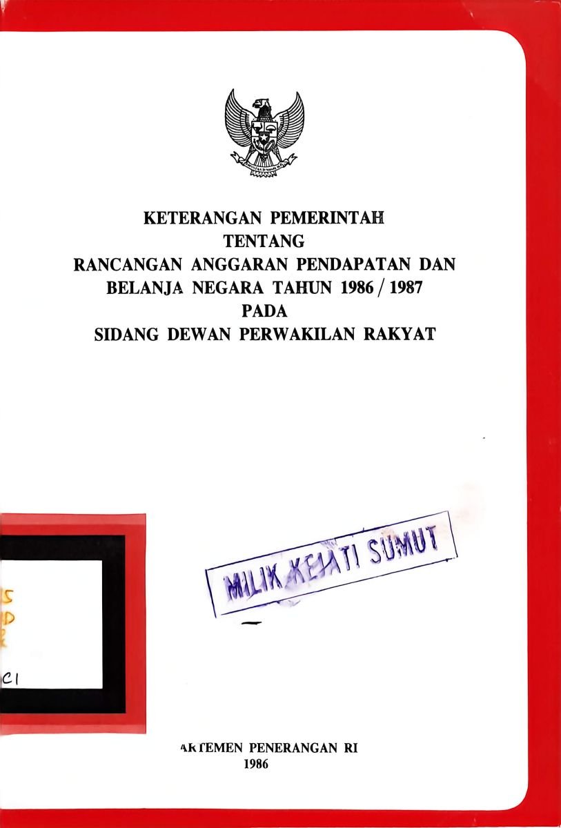 Anggaran Tahun 1986/1987