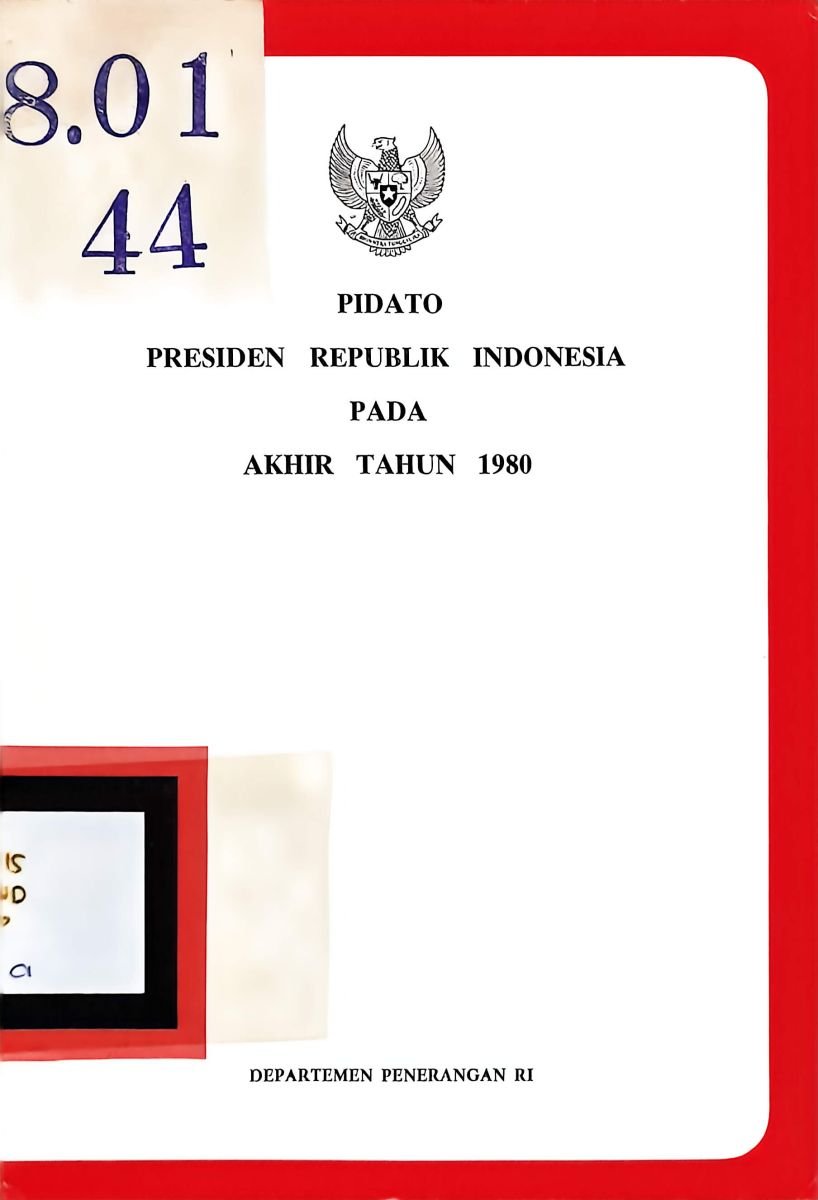Pidato Presiden Tahun 1980 Pada Akhir Tahun
