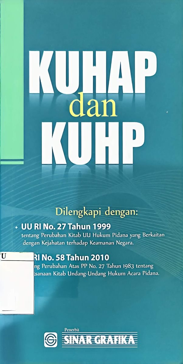 KUHAP DAN KUHP