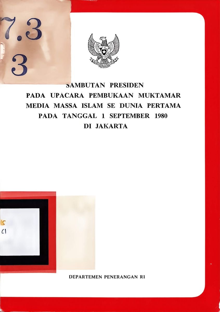 Kata Sambutan Presiden 1980 Pada Pembukaan Muktamar Media Massa Islam