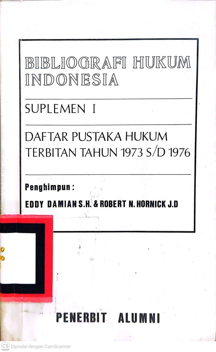 BIBLIOGRAFI HUKUM INDONESIA SUPLEMEN 1