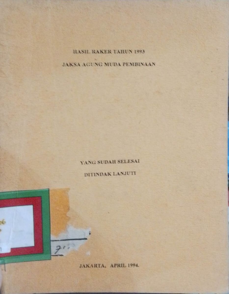 hasil raker tahun 1993