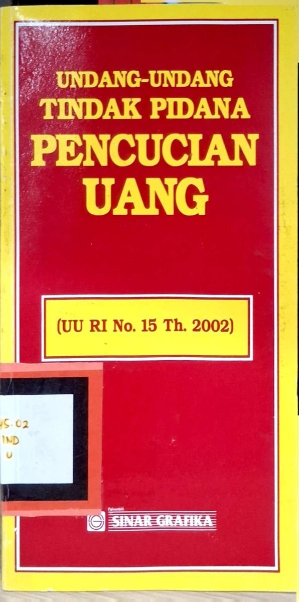 UU TINDAK PIDANA PENCUCIAN UANG