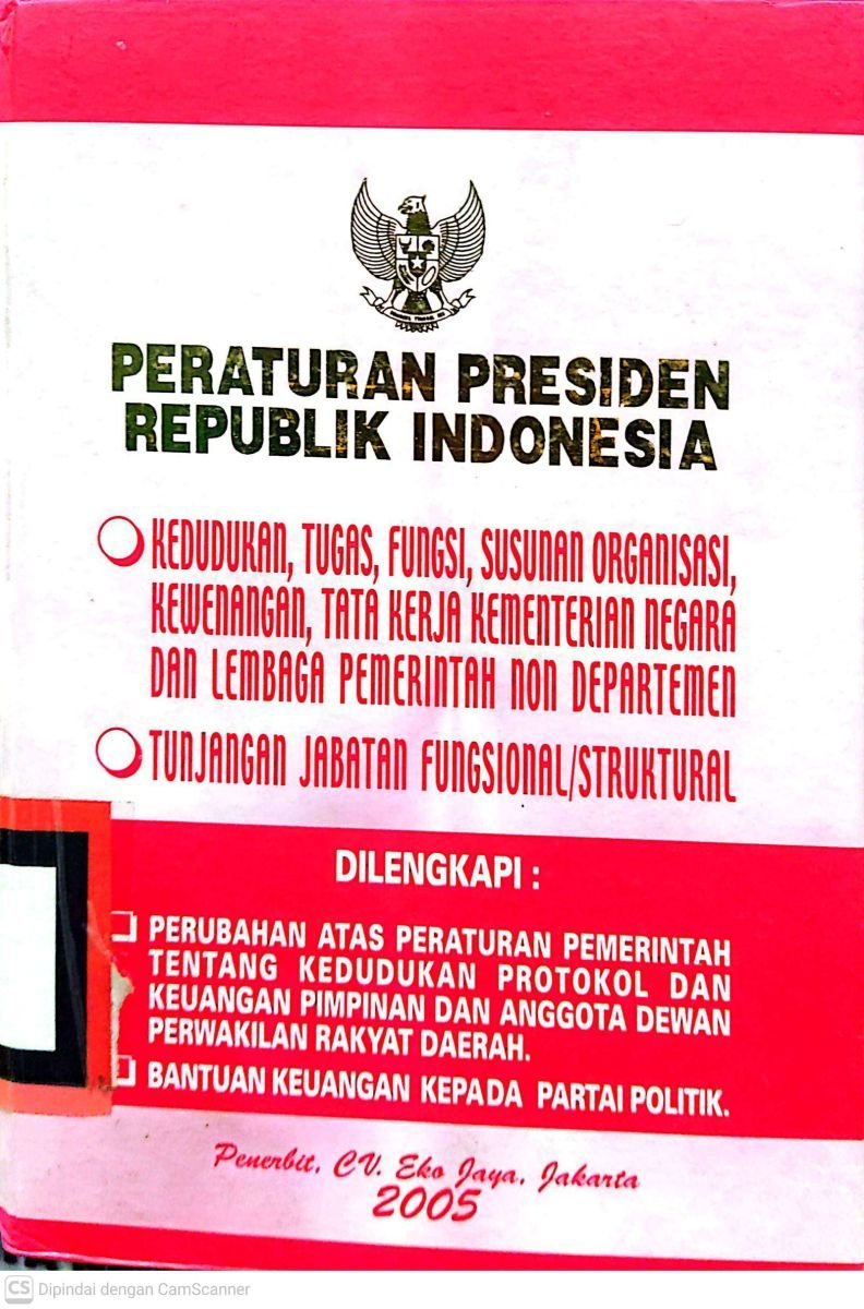 PERATURAN PRESIDEN REPUBLIKNINDONESIA