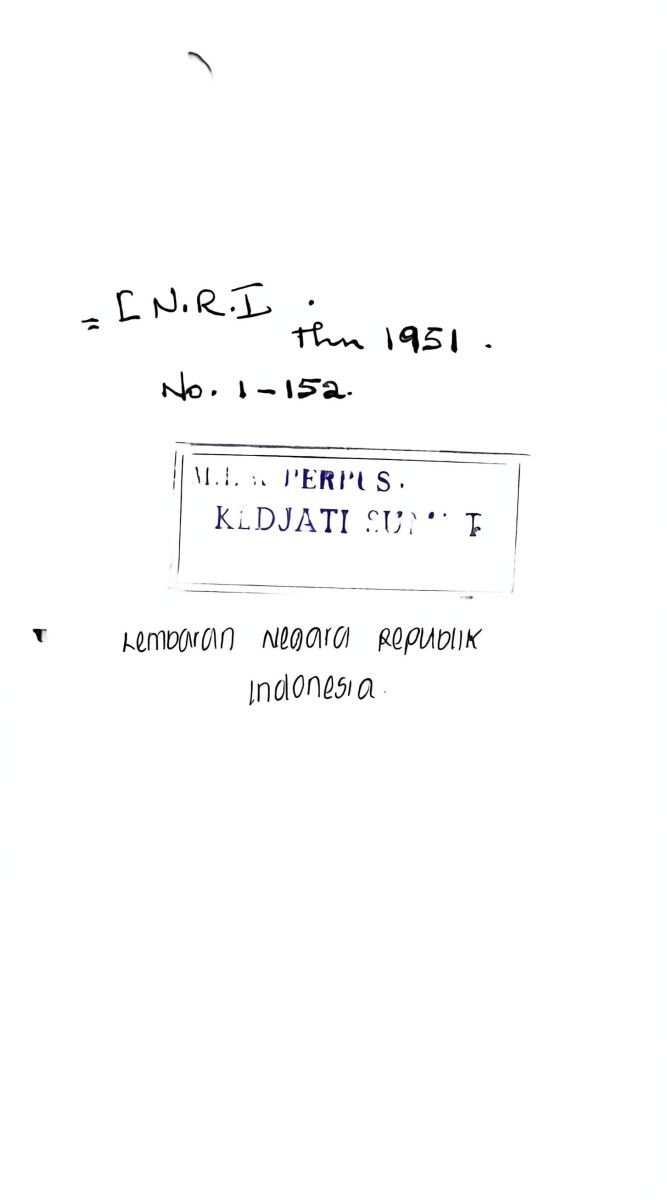 Lembaran Negara Republik Indonesia Tahun 1951 No. 1-152