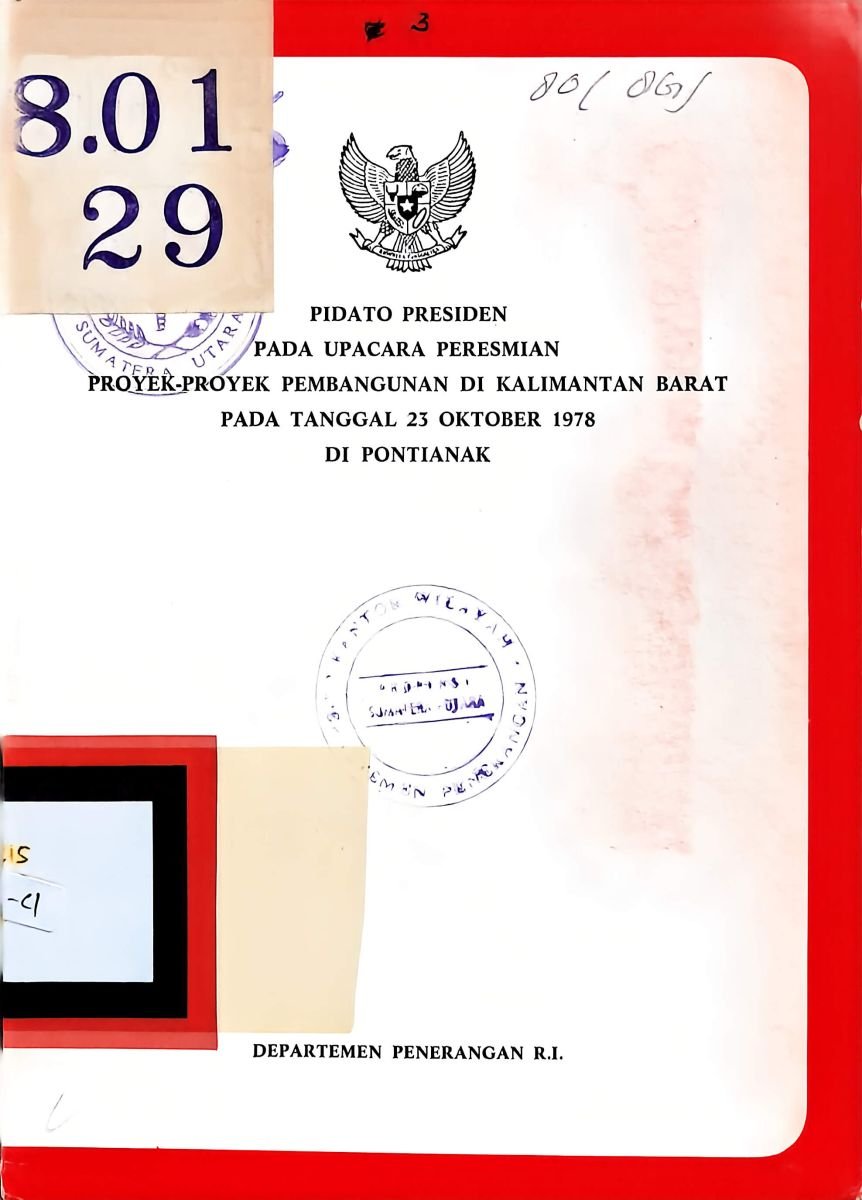 PIDATO PRESIDEN TAHUN 1978 DI PONTIANAK