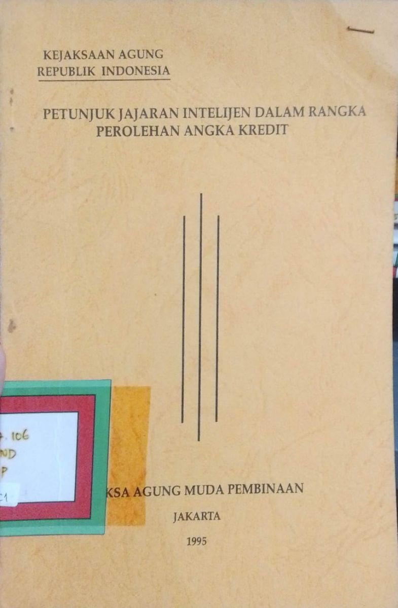 PETUNJK JAJARAN INTELEJEN DALAM RANGKA PEROLEHAN ANGKA KREDIT
