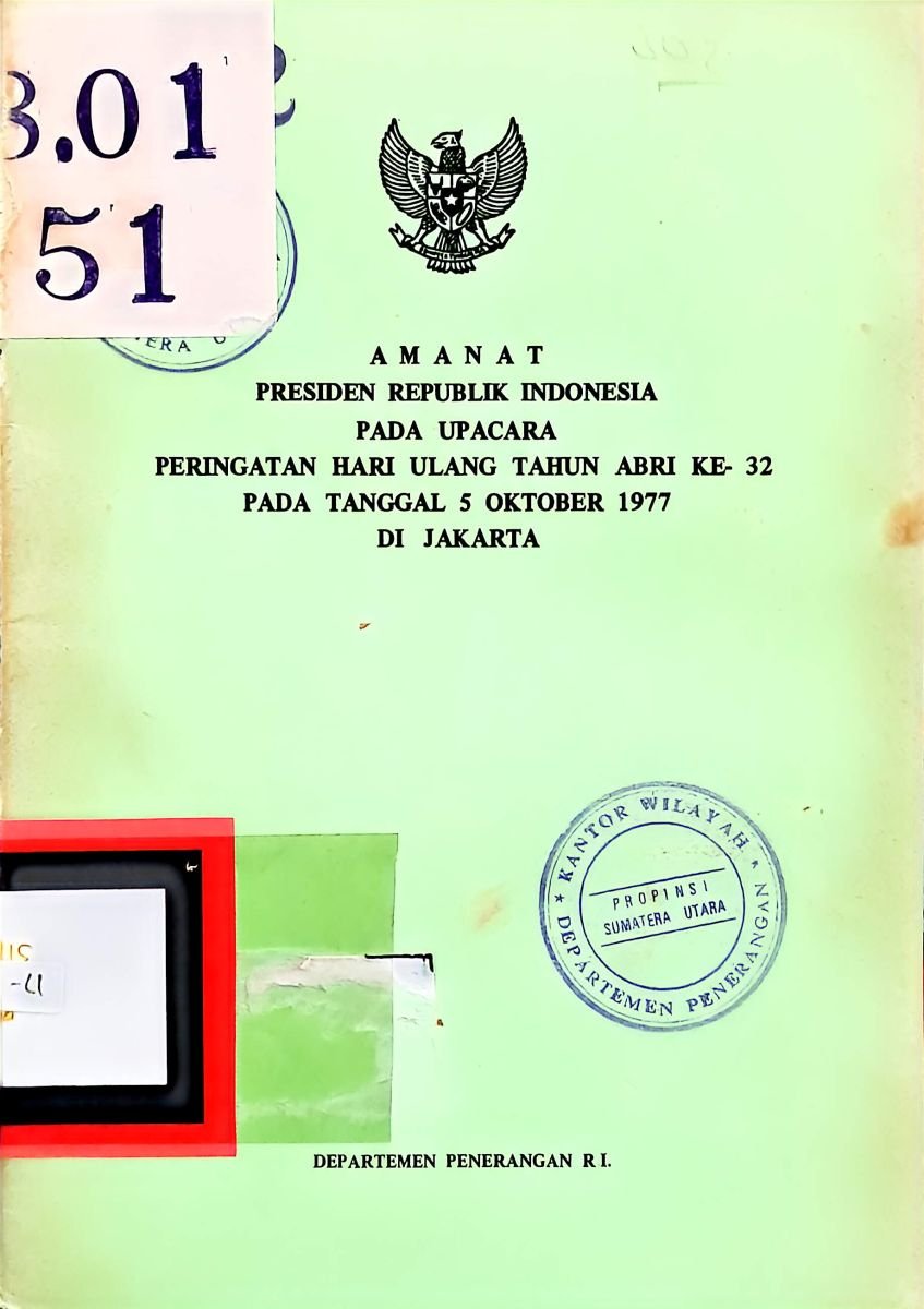 peringatan hari ulang tahun ABRI ke-32 pada tanggal 5 Oktober 1977 di Jakarta