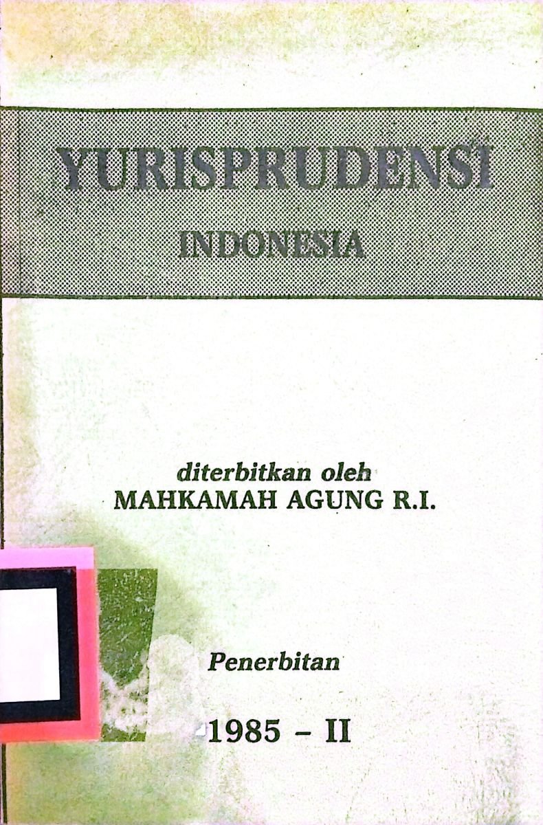 YURISPRUDENSI INDONESIA 1985-II