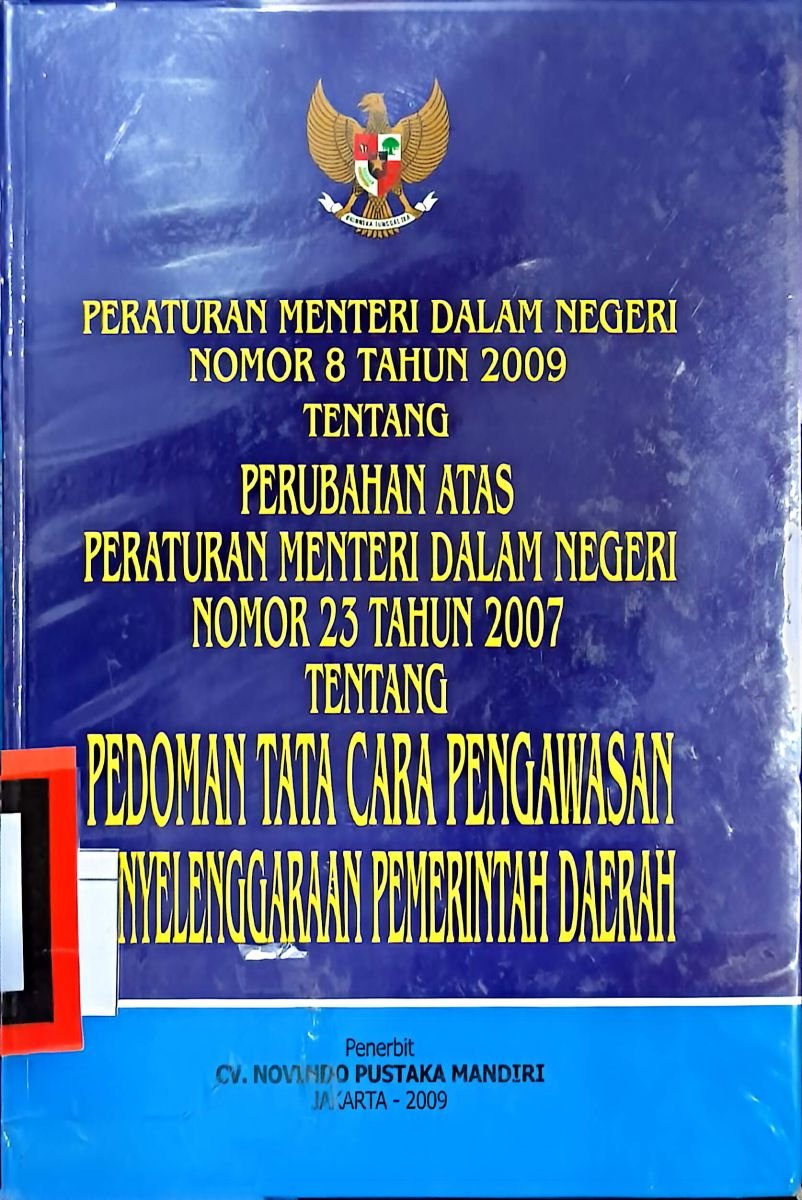 peraturan menteri dalam negeri nomor 8 tahun 2009 tentang perubahan peraturan menteri dalam negeri nomor 23 tahun 2007