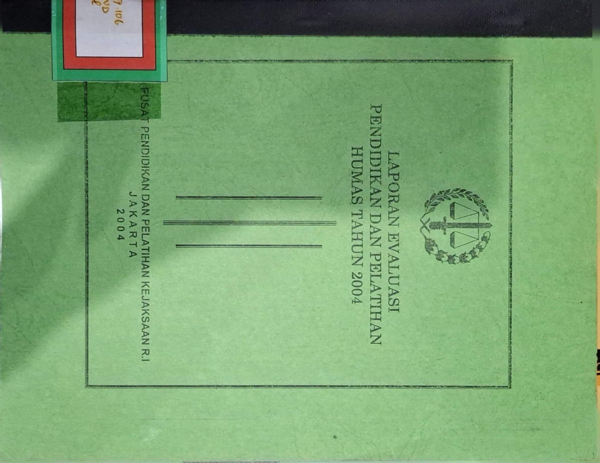 laporan evaluasi  pendidikan dsn pelsatihan humas tahun 2004