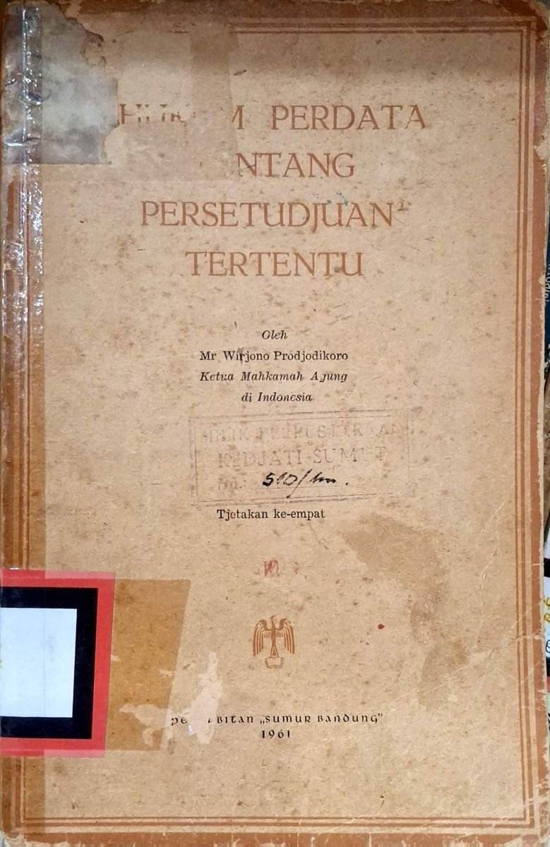 HUKUM PERDATA TENTANG PERSETUDJUAN TERTENTU