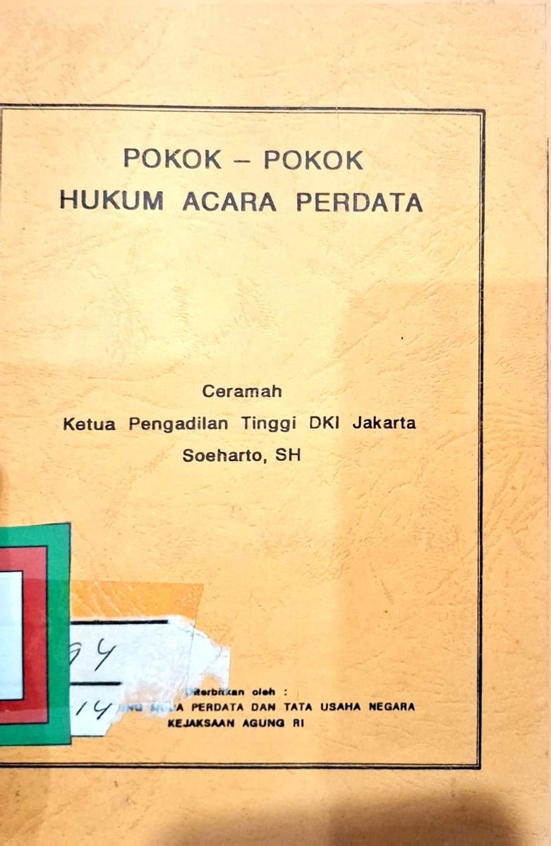 pokok-pokok hukum acara perdata